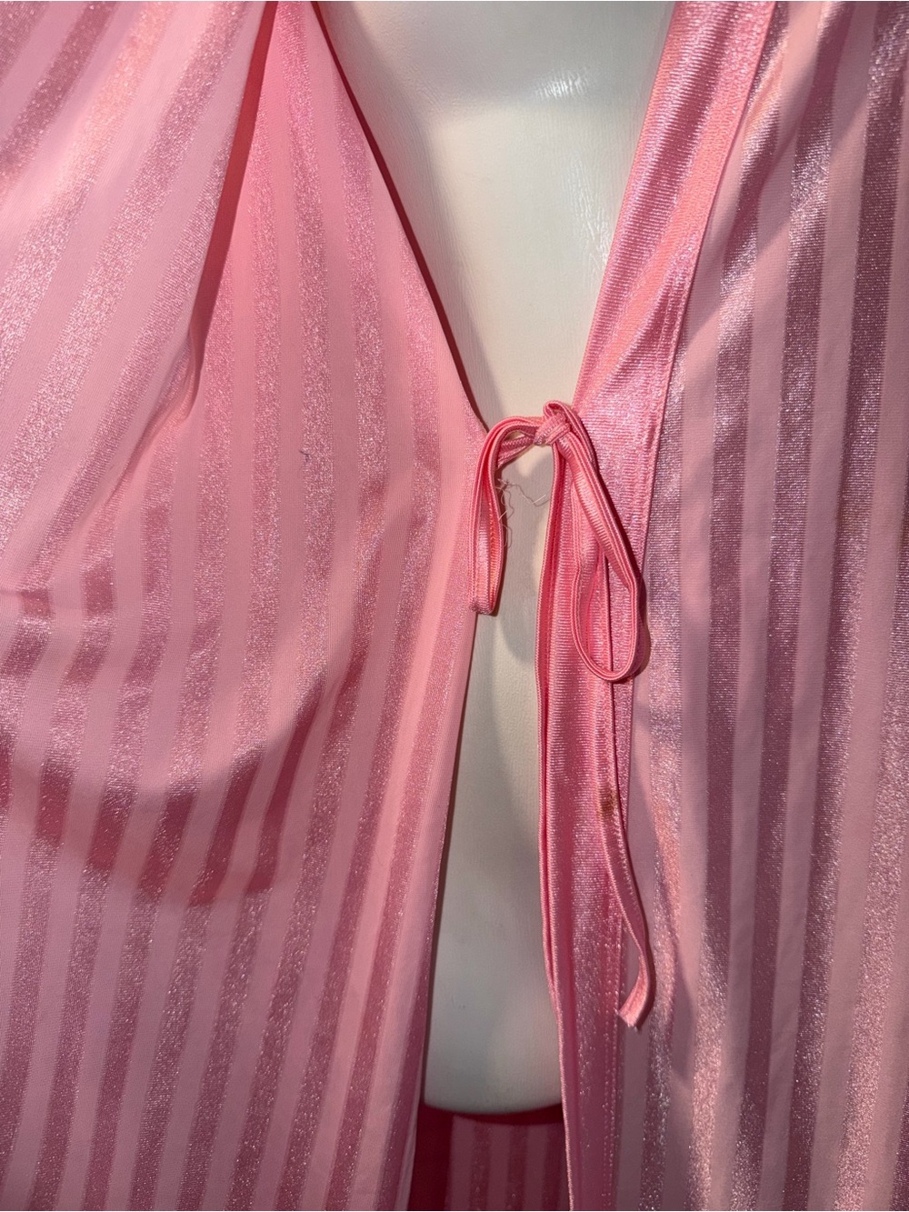 🩷 Vintage Striped Long Robe - Picture 11 of 12